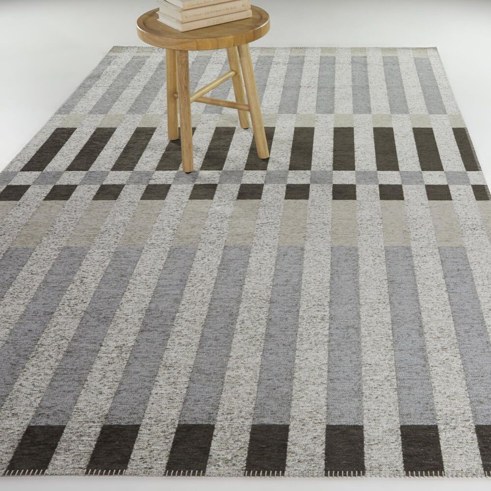 Balta Rugs Lanceray Striped 5&#39;3&quot; x 7&#39; Grey Area Rug, , large