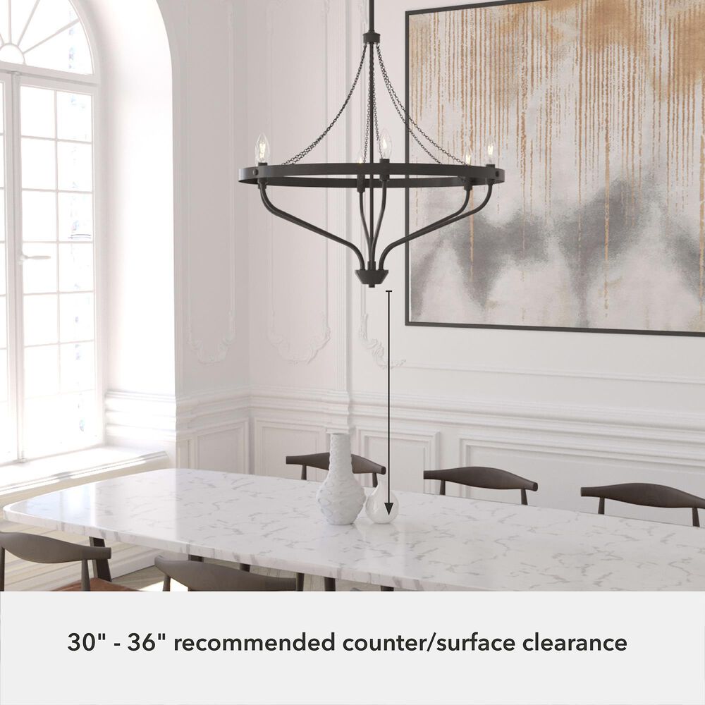Hunter Merlin 6-Light Chandelier in Noble Bronze, , large