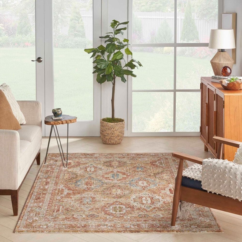 Nourison Sahar SHR01 9&#39;3&quot; x 12&#39;7&quot; Rust Area Rug, , large