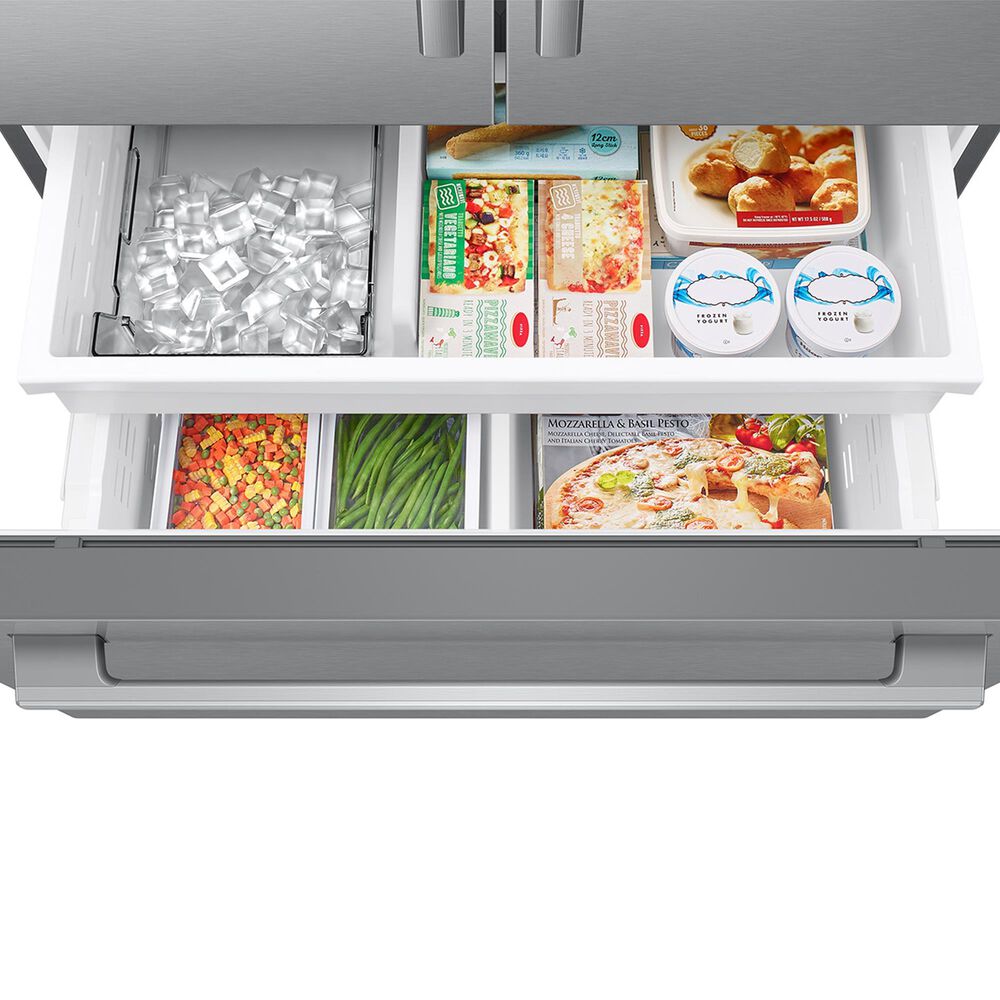 Samsung Bespoke AI 24 Cu. Ft. French Door Refrigerator with Zero Clearance Fit and Dual Auto Ice Maker in Fingerprint Resistant Stainless Steel, , large