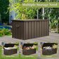 Hearth and Haven 150-Gallon Outdoor Storage Deck Box with Waterproof Material in Dark Brown, , large