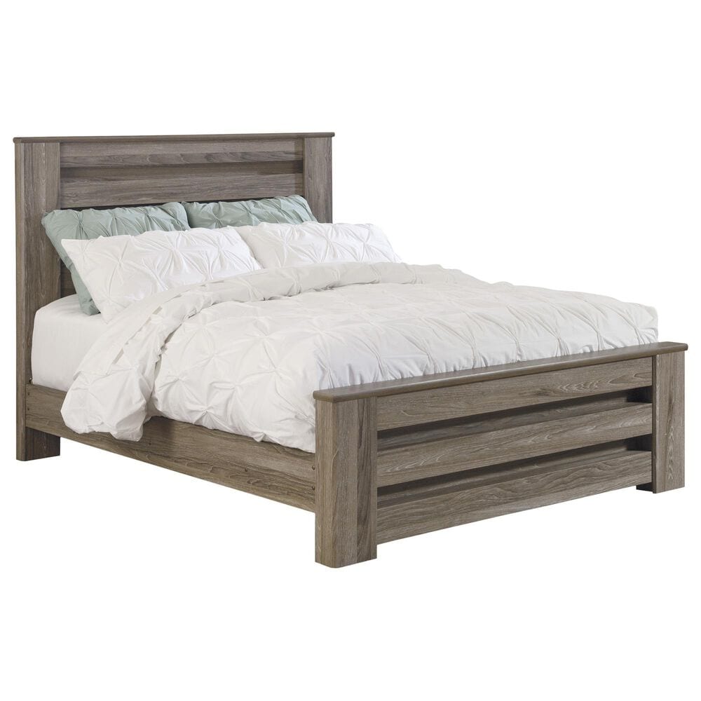 Ashley Zelen 5-Piece Queen Bedroom Set in Warm Gray, , large