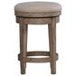 Belle Furnishings City Scape Upholstered Swivel Console Stool in Burnished Beige, , large