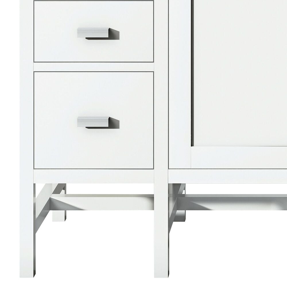 James Martin Vanities Addison 30&quot; Single Bathroom Vanity in Glossy White with 3 cm Victorian Silver Quartz Top and Rectangular Sink, , large