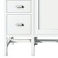 James Martin Vanities Addison 30" Single Bathroom Vanity in Glossy White with 3 cm Victorian Silver Quartz Top and Rectangular Sink, , large