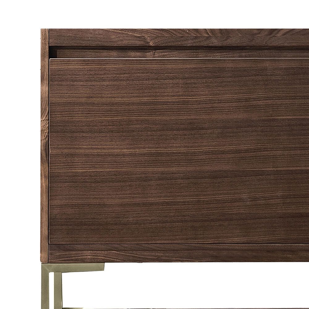 James Martin Vanities Mantova 31.5&quot; Single Vanity Cabinet in Mid-Century Walnut and Champagne Brass, , large