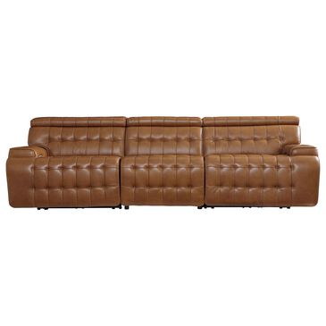Ashley 3-Piece Power Reclining Symmetrical Sectional Sofa in Chocolate, , large