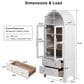 HOMLUX 71" Arched Kitchen Pantry Cabinet in White, , large