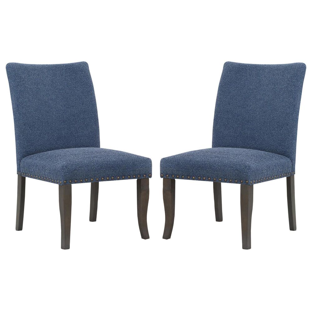 Valor Living Hamilton Side Chair with Atlantic Upholstery in Grey (Set of 2), , large