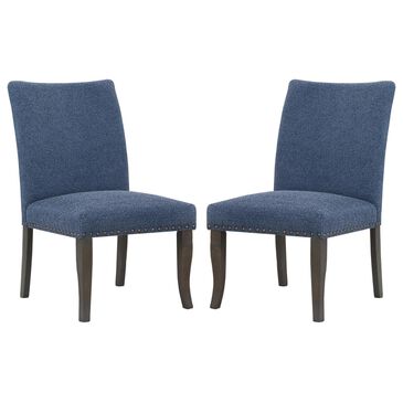 Valor Living Hamilton Side Chair with Atlantic Upholstery in Grey (Set of 2), , large