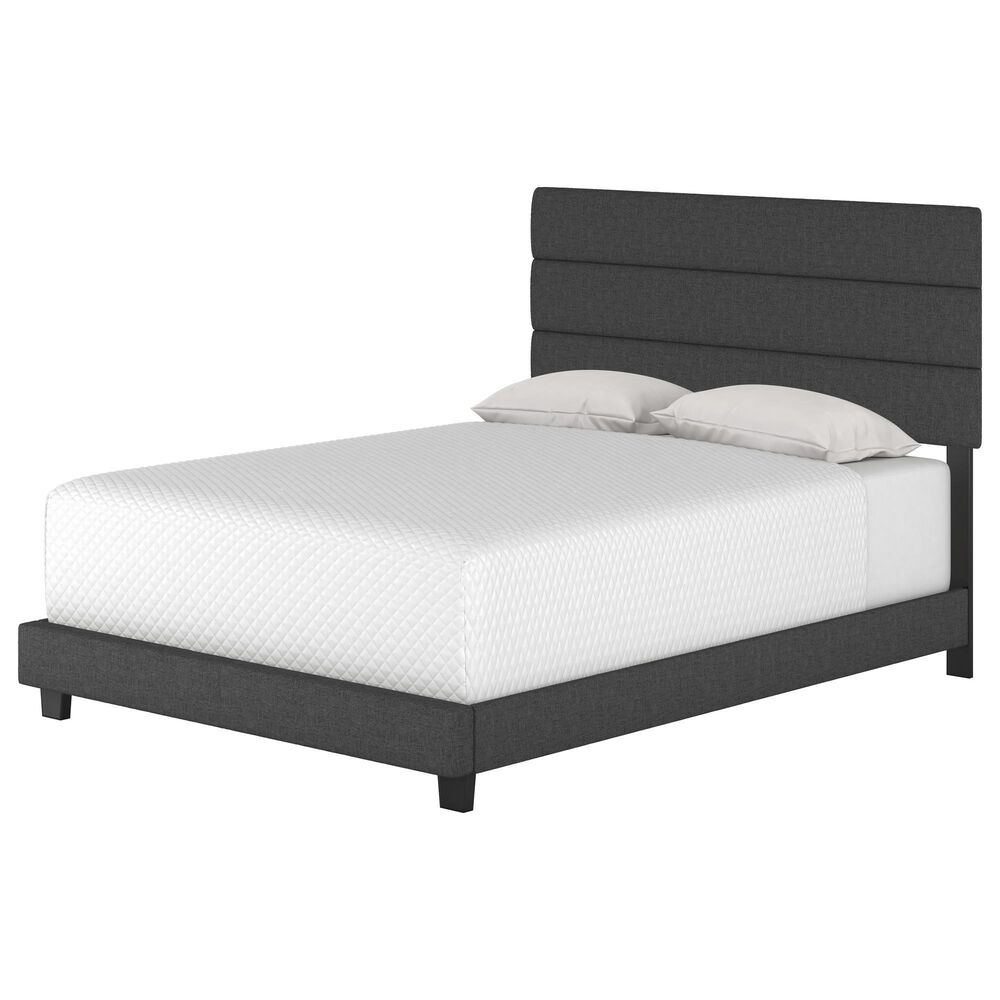 Accent Ravenna Full Upholstered Bed in Charcoal, , large