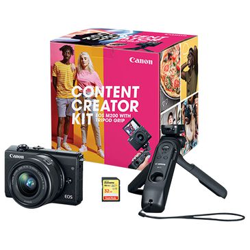 Canon EOS M200 EF-M 15-45mm f/3.5-6.3 IS STM Content Creator Kit Camera in Black, , large