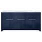 Lexora Home Lafarre 72" Double Bathroom Vanity in Navy Blue with 2 cm White Quartz Top and Rectangular Sinks, , large