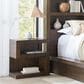 Riva Ridge Modern Loft King Bookcase Platform Bed in Brownstone, , large