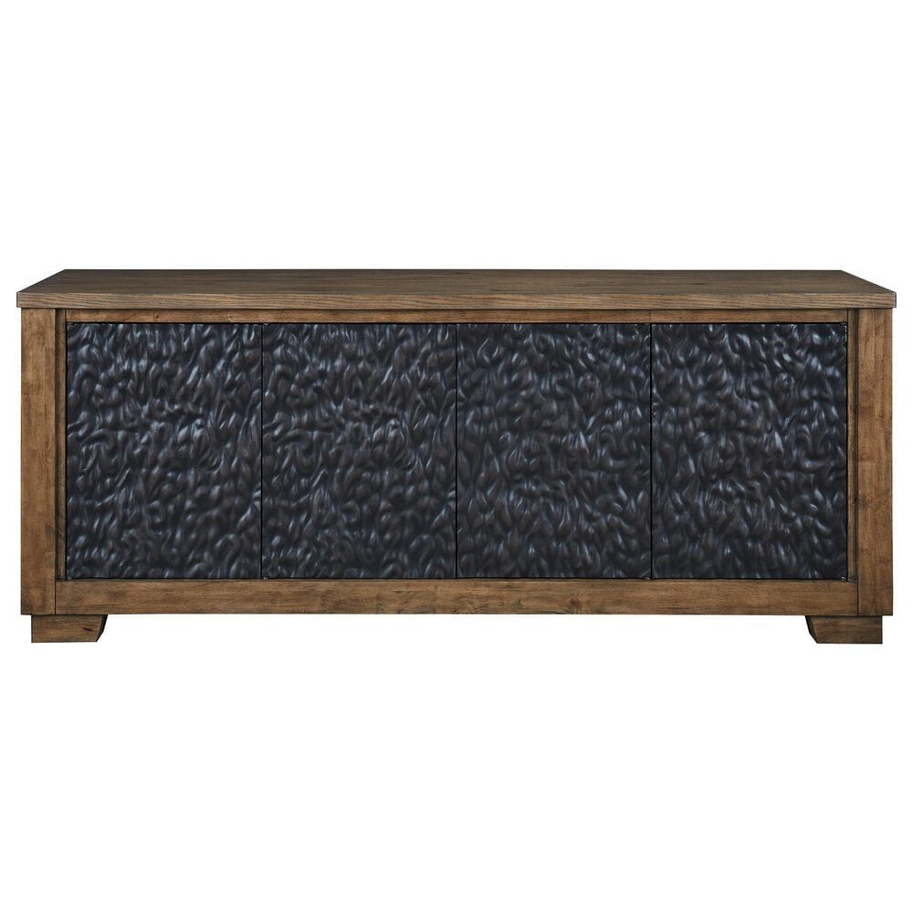 Ashley Rosswain 80&quot; TV Stand in Warm Brown, , large
