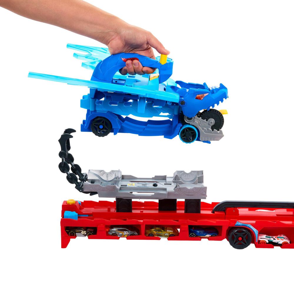 Hot Wheels City Ultimate Dual Dragon Hauler Playset in Multicolor, , large