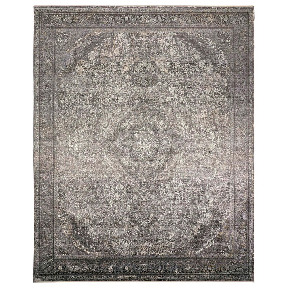 Feizy 3967F Sarrant Gray / Silver 12" x 15" Area Rug, , large