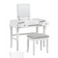 Linon Home Decor Angela Vanity with Stool in White, , large