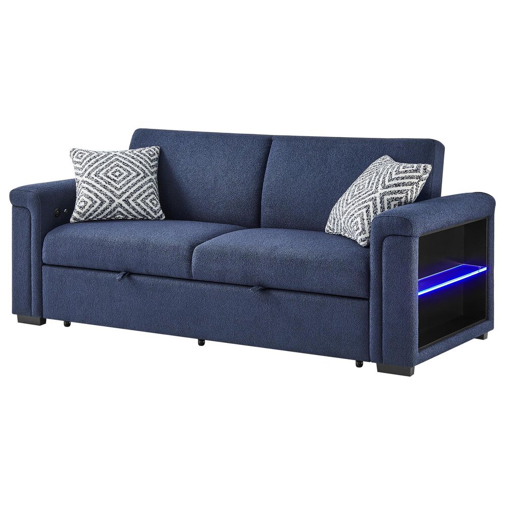 Modern Market Pull-out Sofa Bed in Navy, , large