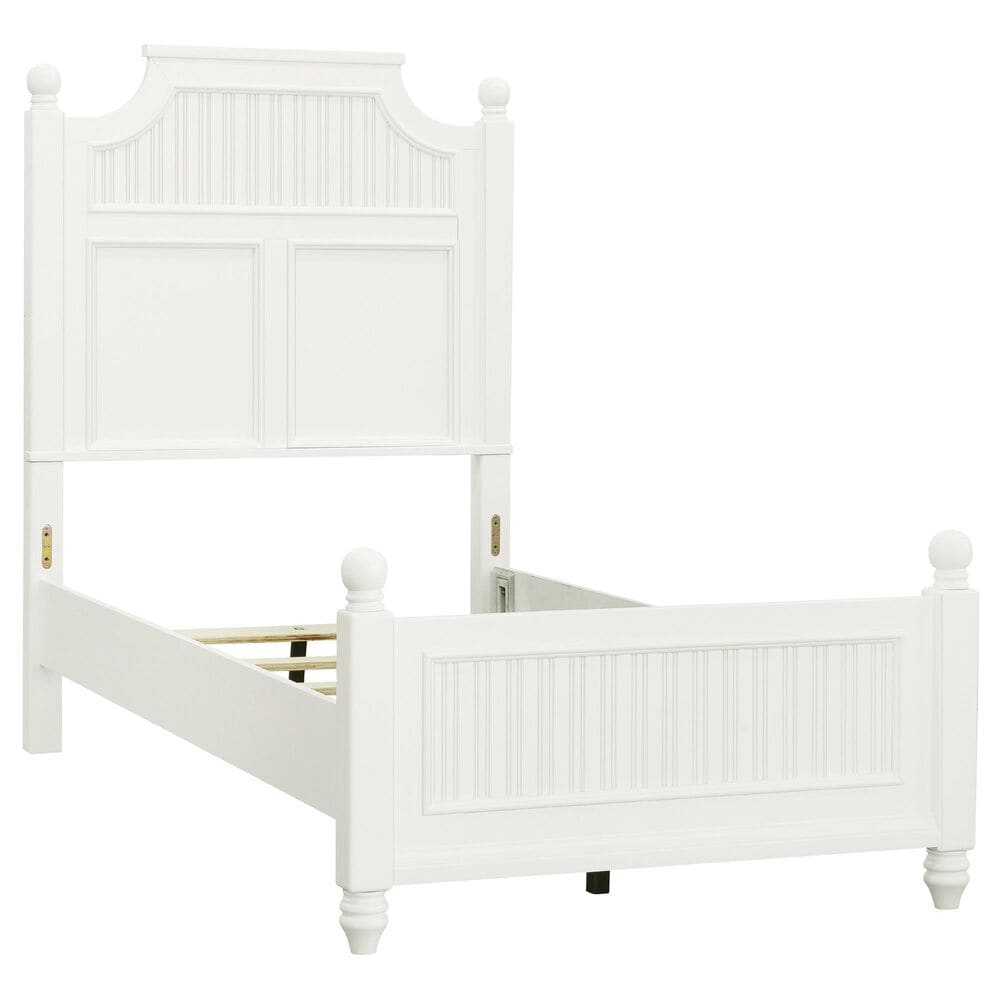 Samuel Lawrence Savannah Twin Poster Bed without Trundle in White, , large
