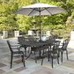 Homestyles Grenada 7-Piece Dining Set with Swivel Chairs in Gray, , large