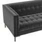 37B Isaac Channel Stitched Stationary Sofa in Moonlight Gray Velvet, , large