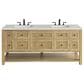 James Martin Vanities Breckenridge 72" Double Bathroom Vanity in Light Natural Oak with 3 cm Eternal Jasmine Pearl Quartz Top and Rectangular Sinks, , large