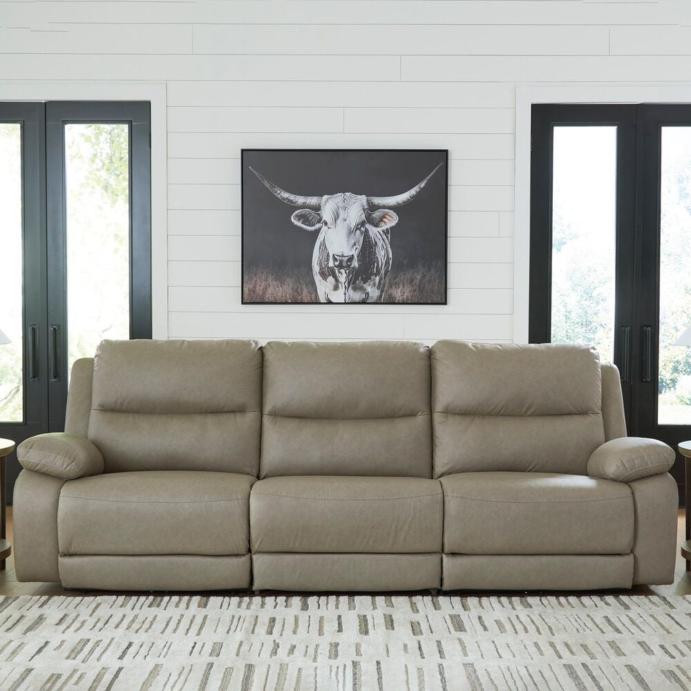 Ashley Narwhal Place 3-Piece Power Reclining Symmetrical Sectional in Pebble, , large