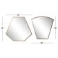 CosmoLiving by Cosmopolitan Contemporary Wall Mirror in Gold (Set of 2), , large