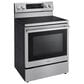 LG 2-Piece Kitchen Package with 6.3 Cu. Ft. Smart Freestanding Electric Range and 2.1 Cu. Ft. Smart Over-the-Range Microwave in Printproof Stainless Steel, , large