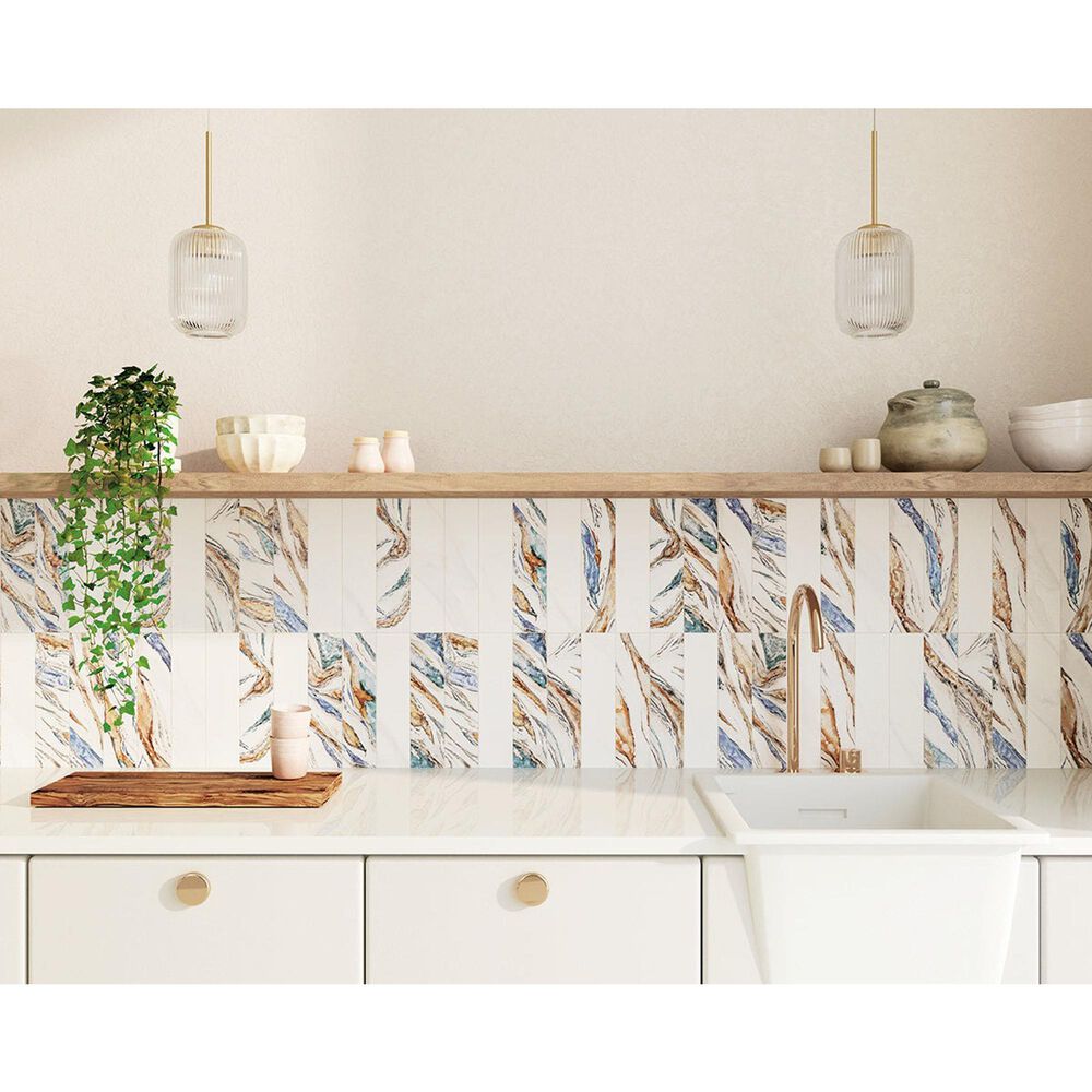 Emser Amala White 3&quot; x 12&quot; Glazed Porcelain Subway Tile, , large