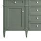 James Martin Vanities Brittany 60" Double Bathroom Vanity in Smokey Celadon with 3 cm Arctic Fall Solid Surface Top and Rectangular Sinks, , large