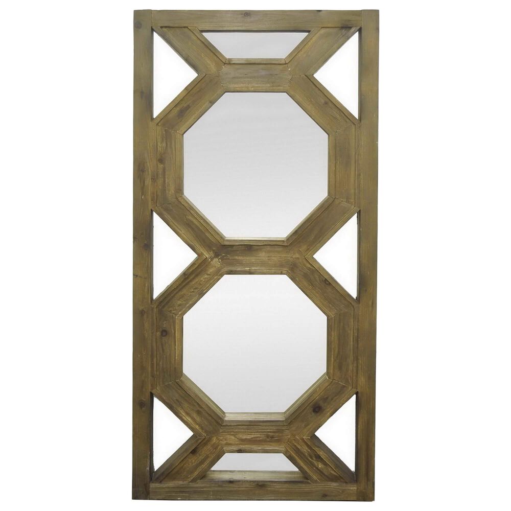 Three Hands Wall Decoration Mirror in Brown, , large