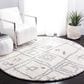 Safavieh Parma Shag PMA583A 6"7" Round Cream and Grey Area Rug, , large