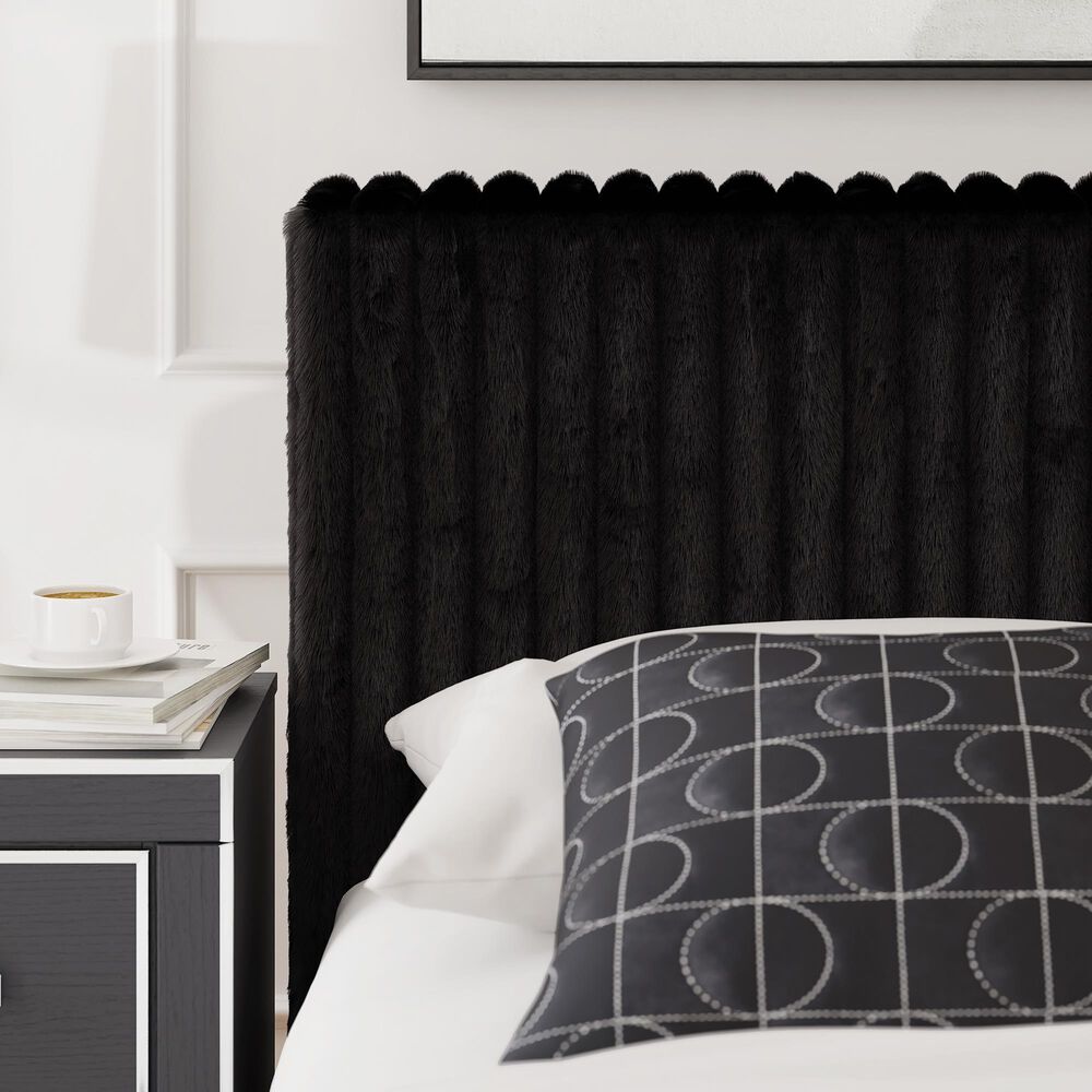 Ashley Zuraleus King Upholstered Platform Bed with Two Nightstands in Matte Black, , large