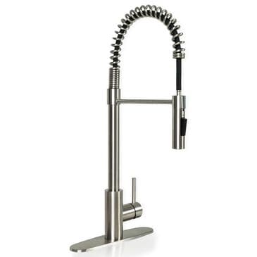 MS International AcquaLuxe Pull-Out Sprayer Kitchen Sink Faucet in Nickel Brushed, , large