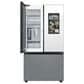 Samsung Bespoke Bespoke 24 Cu. Ft. French Door Refrigerator with Beverage Center - White Glass Top Panels and Grey Glass Bottom Door Panel Included, , large