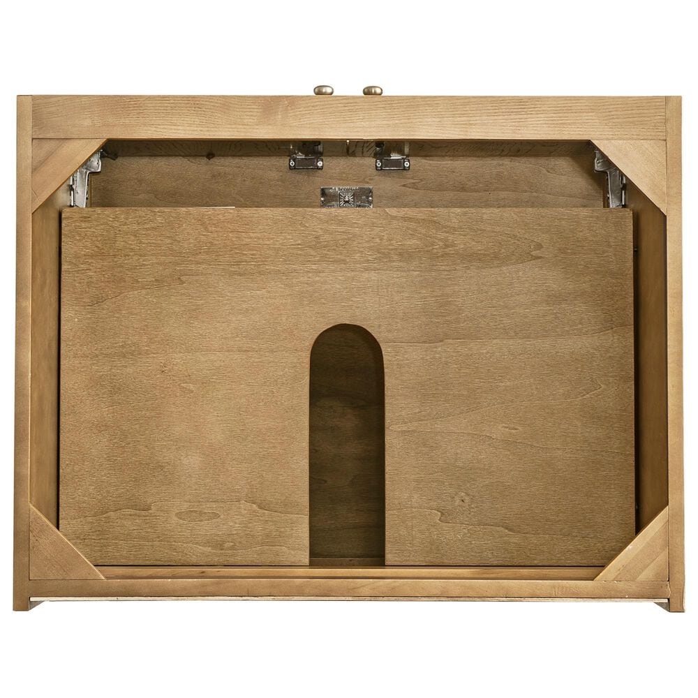 James Martin Vanities Laurent 30" Single Bathroom Vanity in Light Natural Oak with 3 cm Victorian Silver Quartz Top and Rectangular Sink, , large