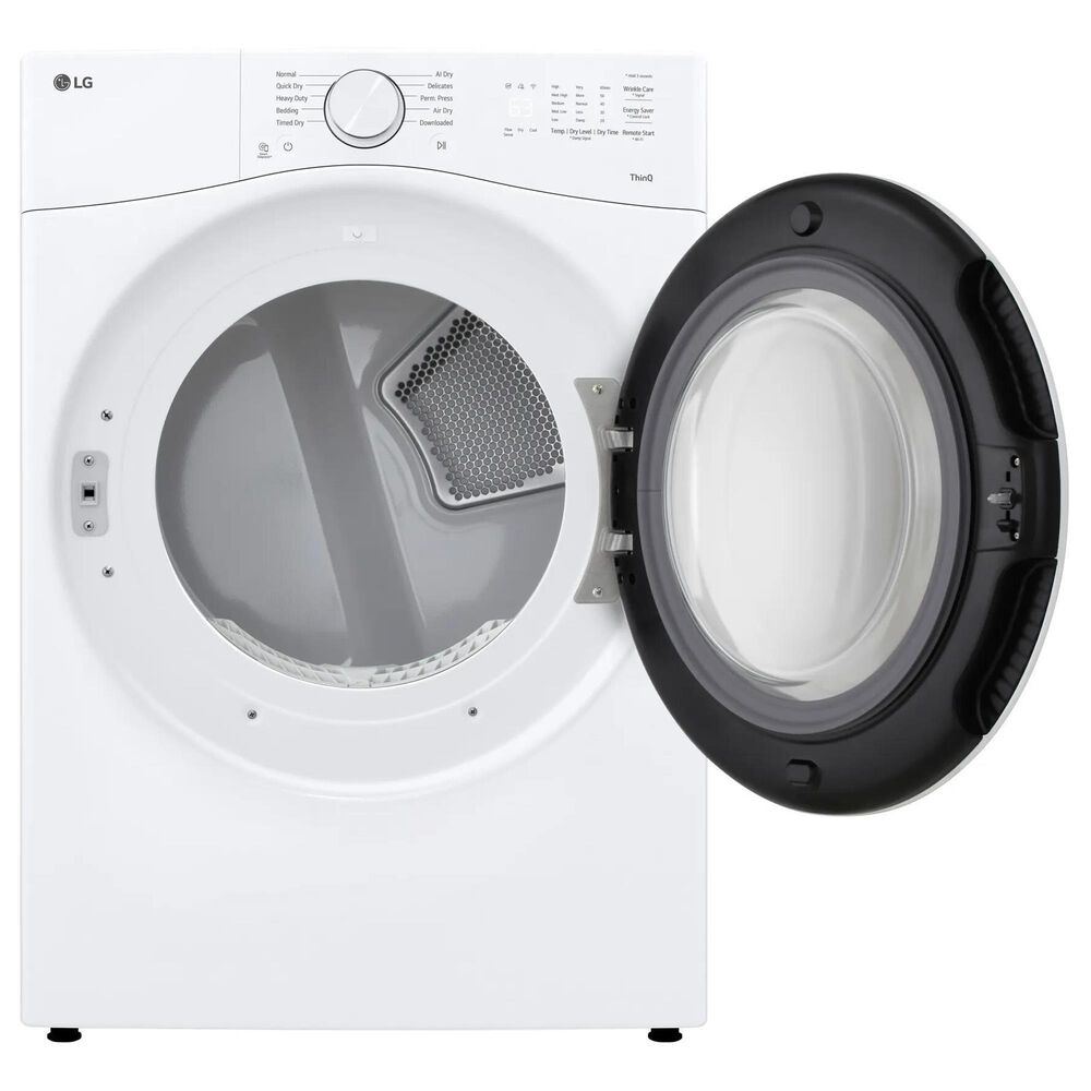 LG 7.4 Cu. Ft. Ultra Large Capacity Smart Front Load Electric Dryer in White, , large