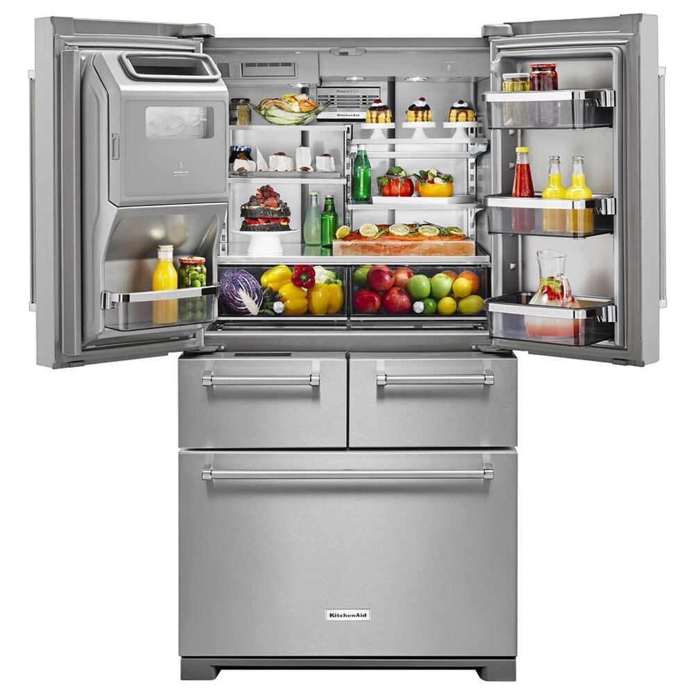 KitchenAid 25.8 Cu. Ft. 5-Door Refrigerator with Platinum Interior, , large