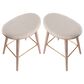 Lumisource Saddle 26" Counter Stool in Cream/White Washed/Gold (Set of 2), , large