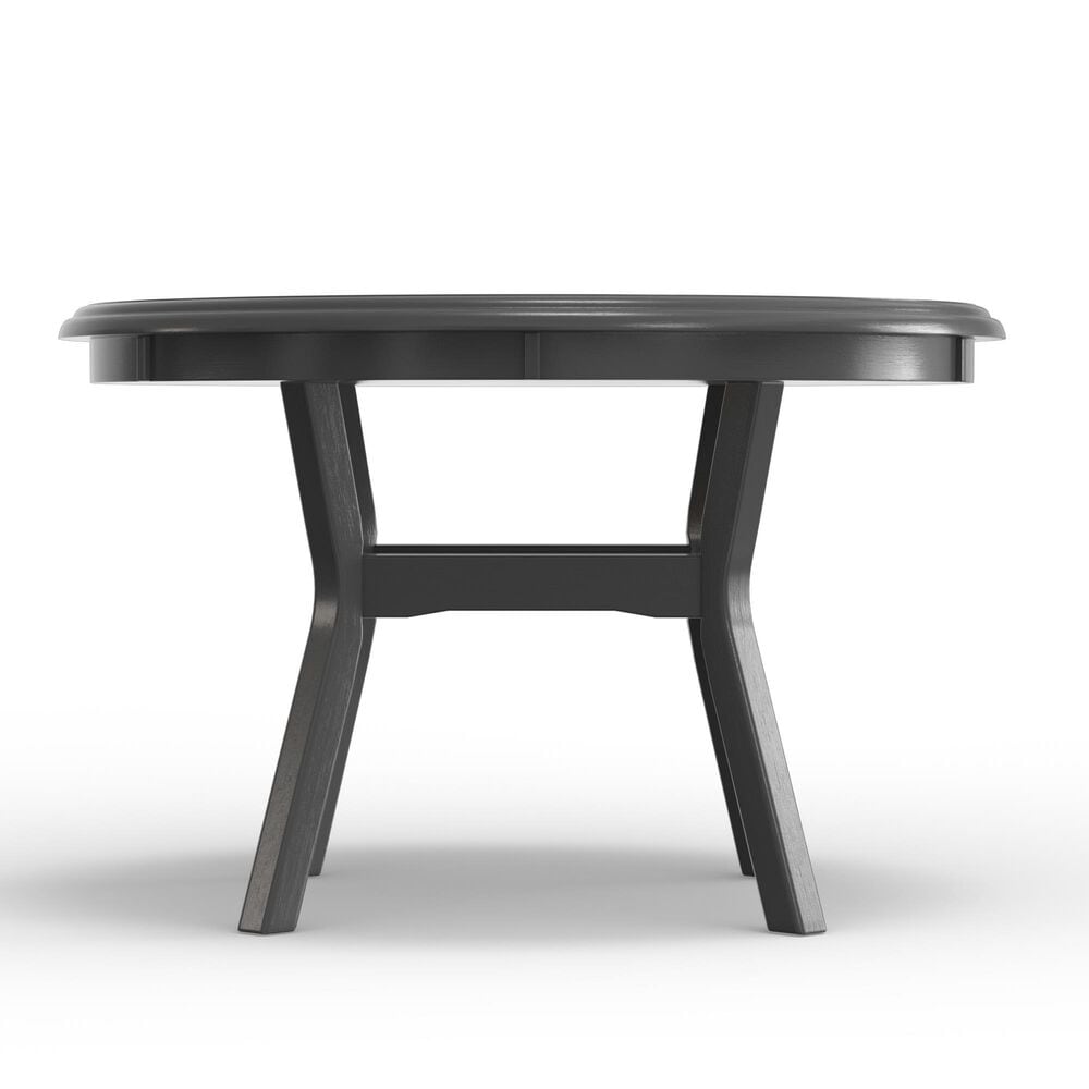 New Heritage Design Gia 47&quot; Round Storage Dining Table and 4 Upholstered Dining Side Chairs in Gray/Gray, , large