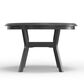 New Heritage Design Gia 47" Round Storage Dining Table and 4 Upholstered Dining Side Chairs in Gray/Gray, , large