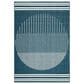 Surya Alfresco 5"3" x 7"7" Marine Blue, Light Silver, Slate Blue and Metallic Silver Indoor/Outdoor Area Rug, , large