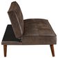 Pacific Landing Jenson Push Back Convertible Sofa Bed in Dark Coffee Brown, , large