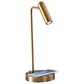 Adesso Kaye Desk Lamp with LED Charge and USB in Antique Brass, , large