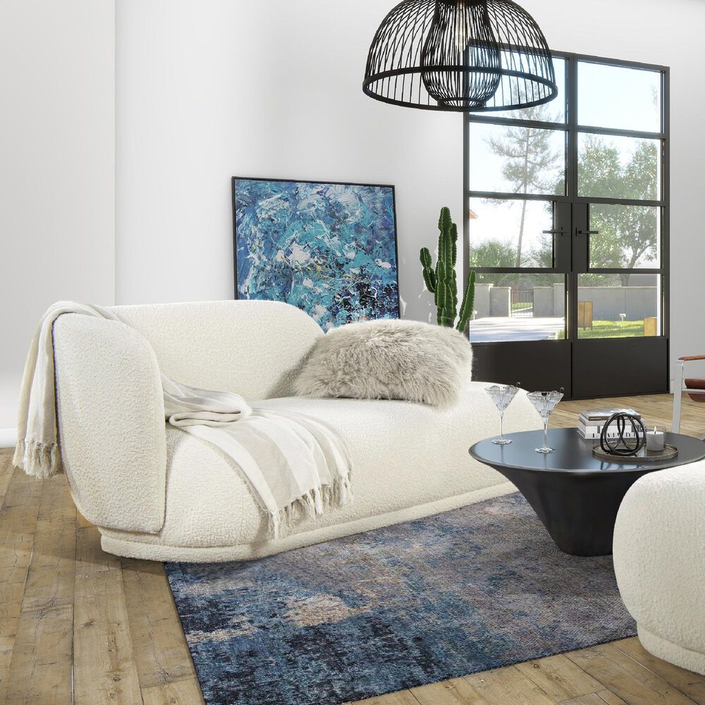 Jennifer Taylor Home Aire Right Arm Facing Chaise Lounge in Ivory White, , large