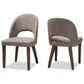 Baxton Studio Wesley Side Chair with Light Grey Cushion in Walnut (Set of 2), , large