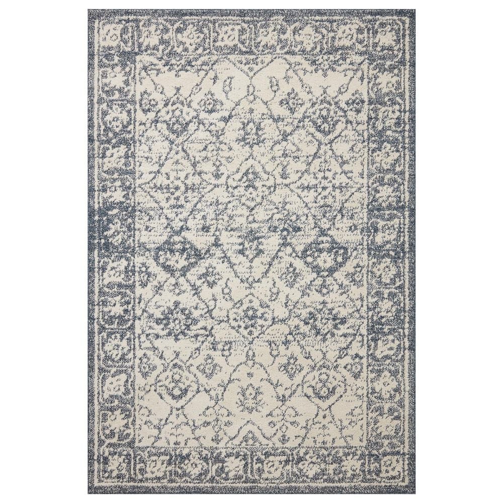 Magnolia Home Gigi Ivory and Blue 4" x 6" Area Rug, , large