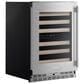KitchenAid 24" Undercounter Wine Cellar with Full-Extension Wood-Front Racks and Left Hinge in PrintShield Stainless Steel, , large